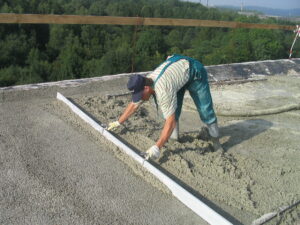 Realizace ploché střechy Polystyrenbeton